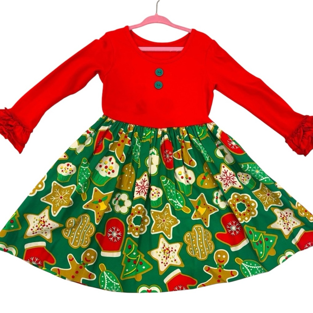 ELEANOR ROSE Adorable Christmas Gingerbread Cookie dress! All-time Fav! ⭐️2/$40